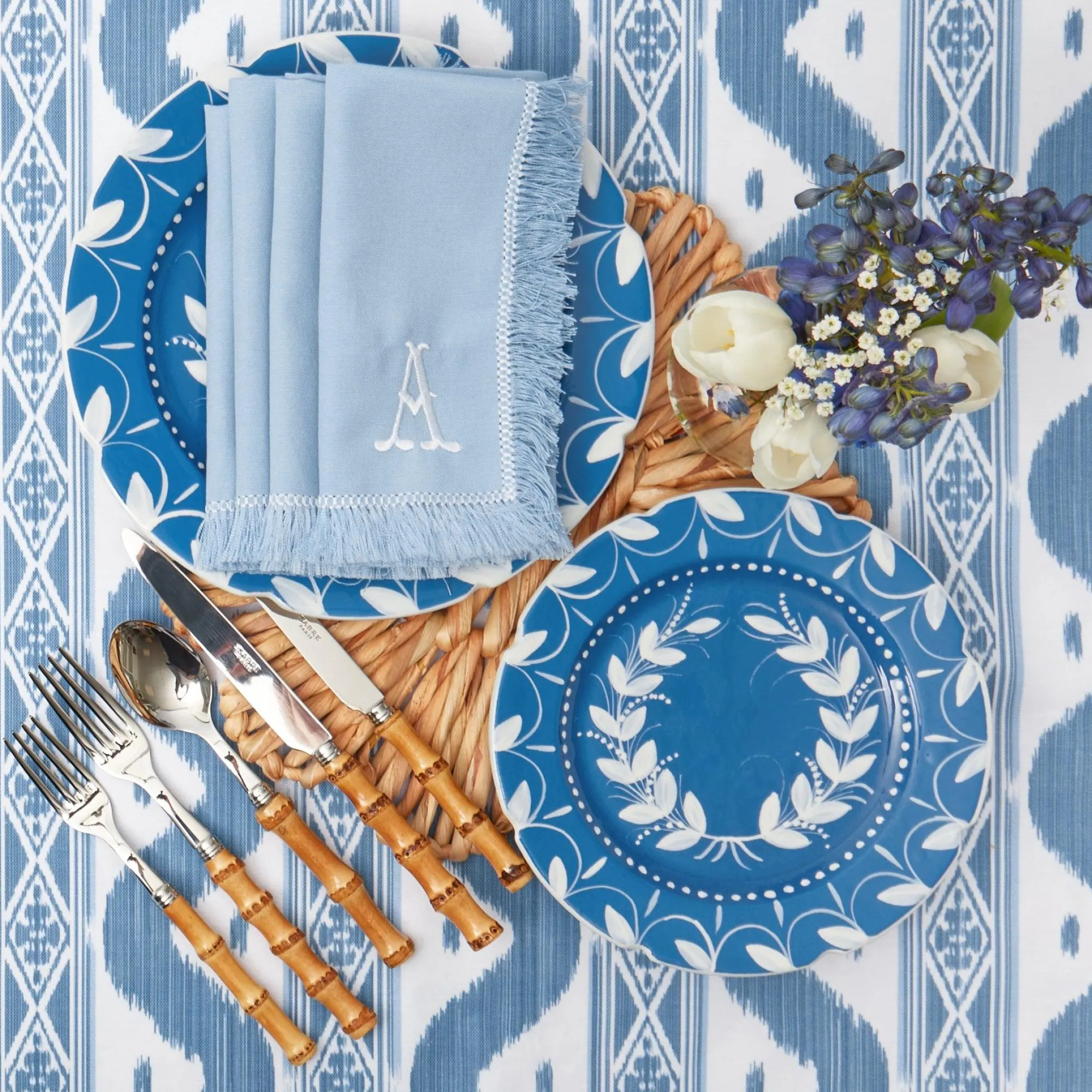 French Blue Garland Starter Plate|Mrs. Alice Clearance