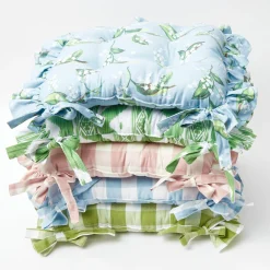 Frilled Lily Of The Valley Seat Pad Cushion|Mrs. Alice Clearance