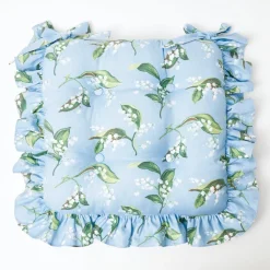 Frilled Lily Of The Valley Seat Pad Cushion (Set Of 4)|Mrs. Alice Hot