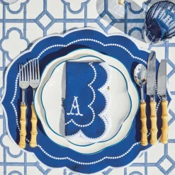 Gabrielle Blue Placemats & Napkins (Set Of 4)|Mrs. Alice Outlet