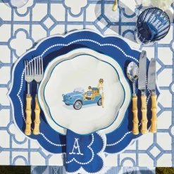 Gabrielle Blue Placemats & Napkins (Set Of 4)|Mrs. Alice Outlet
