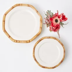 Geometric Bamboo Dinner Plate|Mrs. Alice Online