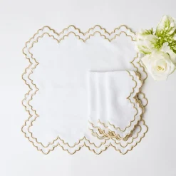 Gold Snowflake Napkins (Set Of 4)|Mrs. Alice Online