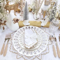 Gold Snowflake Napkins (Set Of 4)|Mrs. Alice Online