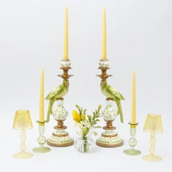 Green & Yellow Parrot Candlescape|Mrs. Alice Outlet