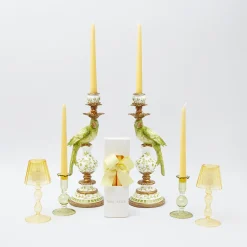 Green & Yellow Parrot Candlescape|Mrs. Alice Clearance