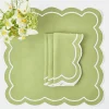 Green Applique Napkins (Set Of 4)|Mrs. Alice Outlet