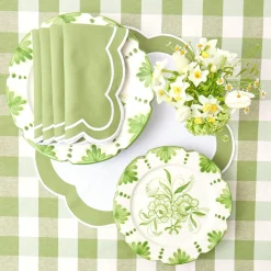 Green Applique Napkins (Set Of 4)|Mrs. Alice Outlet