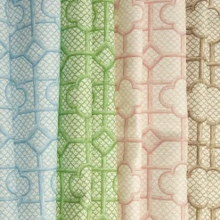 Green Bamboo Trellis Fabric|Mrs. Alice Clearance