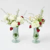 Green Fluted Vases (Pair)|Mrs. Alice Online