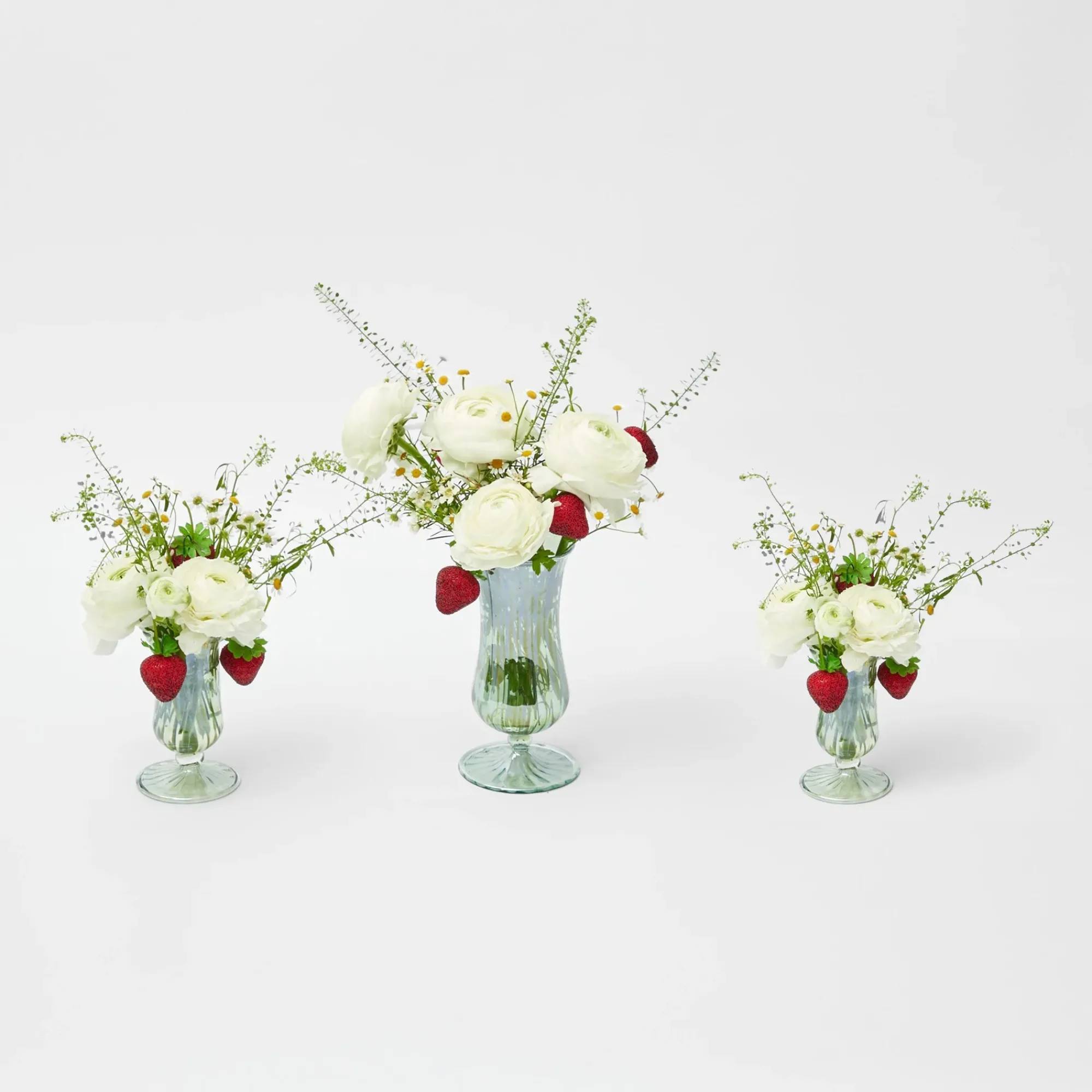 Green Fluted Vases (Pair)|Mrs. Alice Online