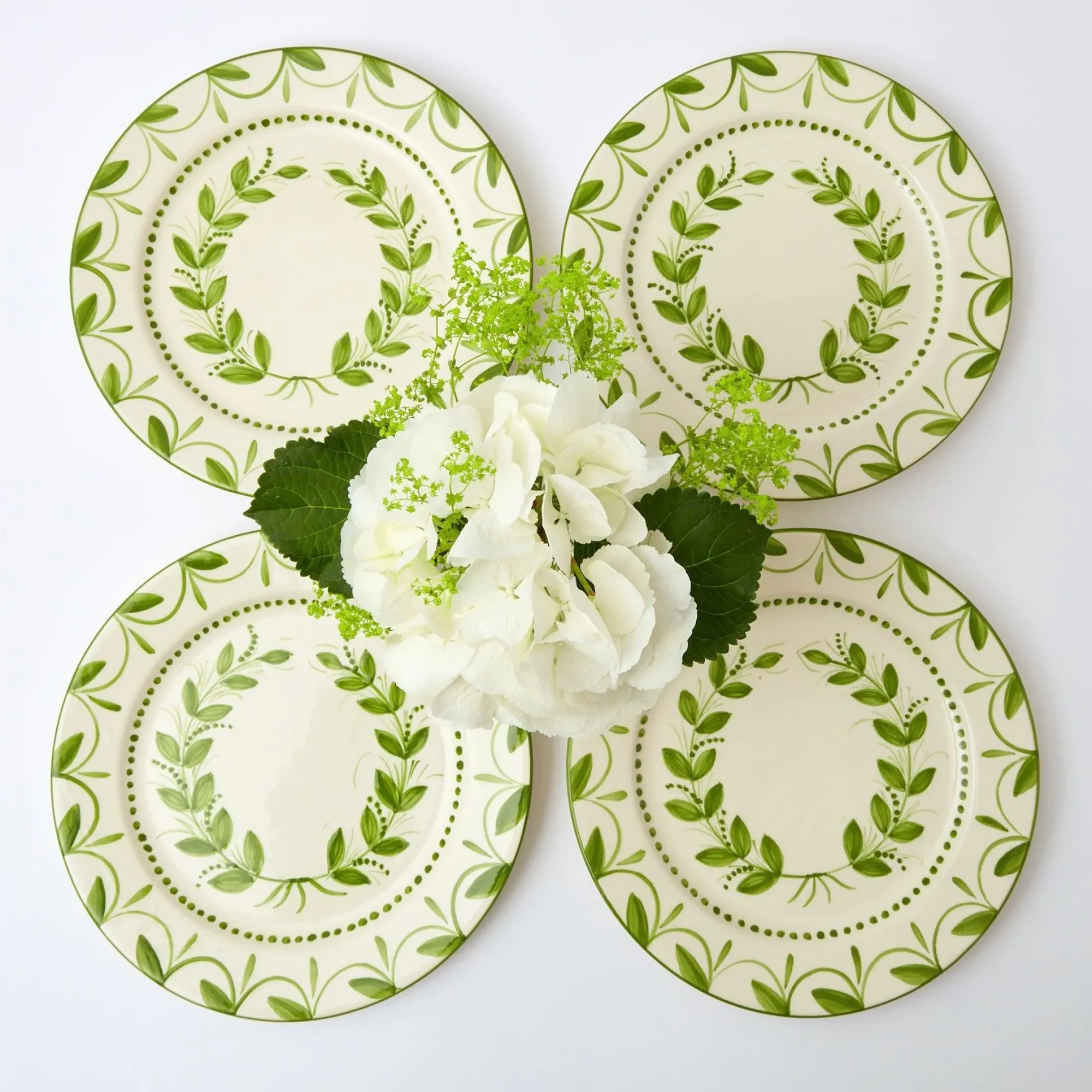 Green Garland Dinner Plates (Set Of 4)|Mrs. Alice Discount