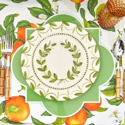 Green Garland Dinner Plate|Mrs. Alice