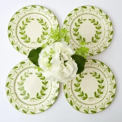 Green Garland Dinner Plates (Set Of 4)|Mrs. Alice Sale