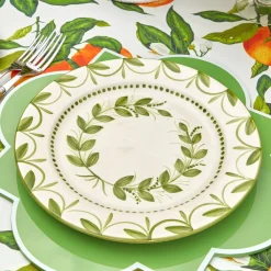 Green Garland Dinner Plates (Set Of 4)|Mrs. Alice Sale