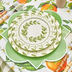 Green Garland Starter Plates (Set Of 4)|Mrs. Alice Discount