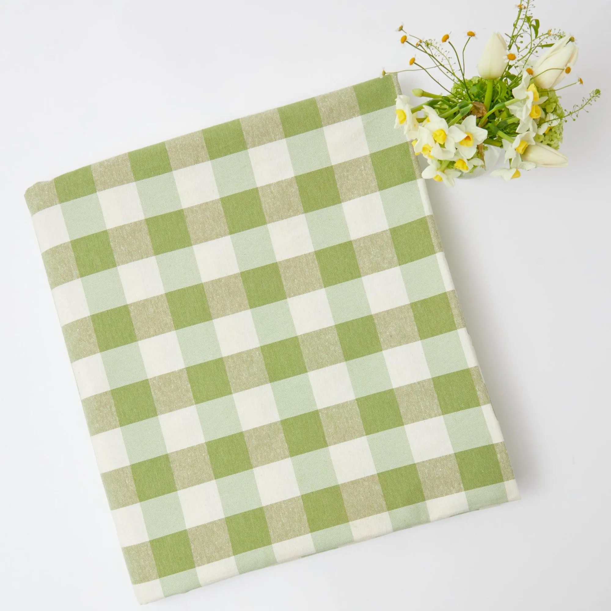 Green Gingham Tablecloth|Mrs. Alice