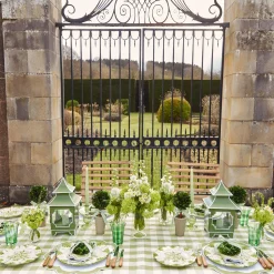 Green Gingham Tablecloth|Mrs. Alice