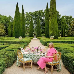 Green Ikat Seat Pad Cushion|Mrs. Alice