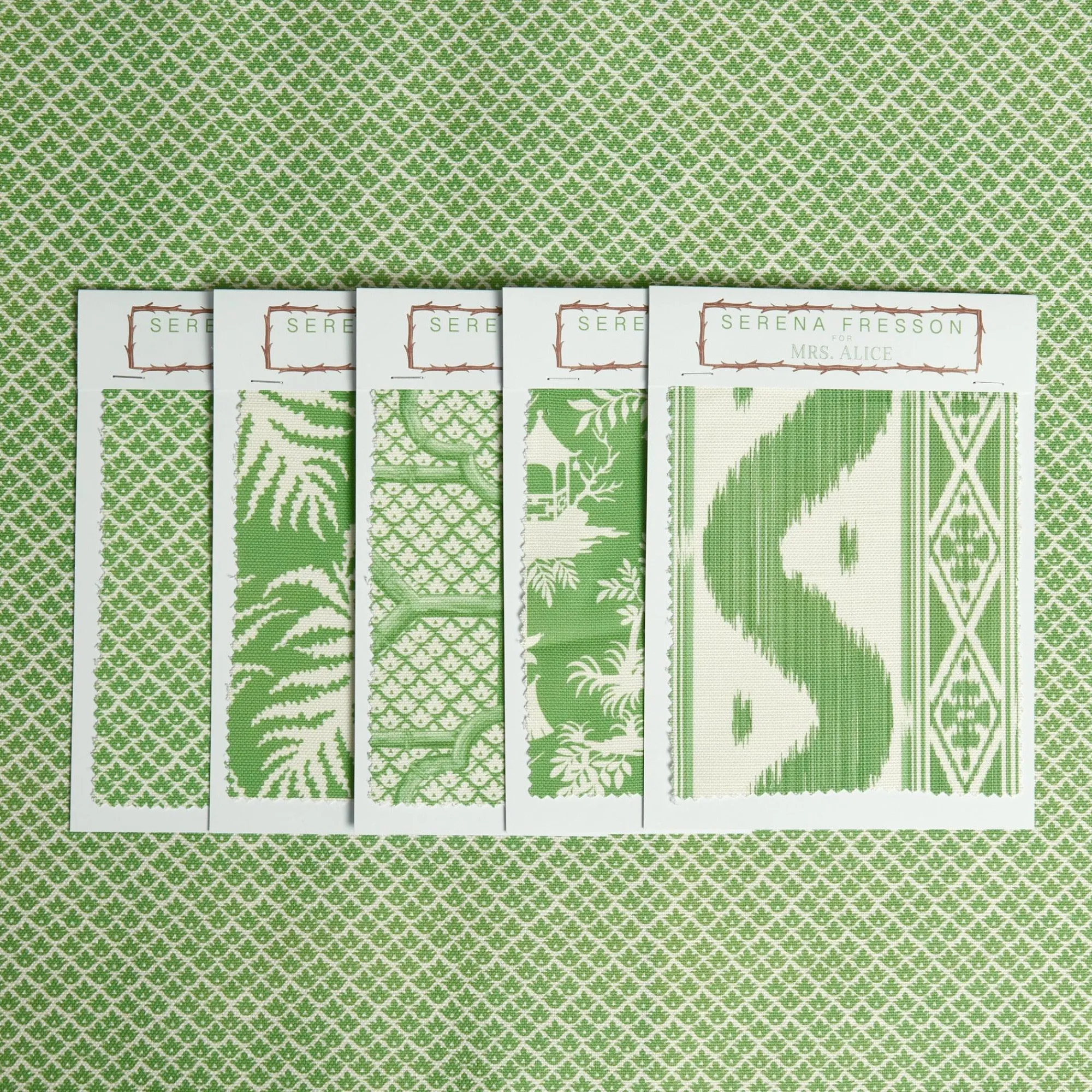 Green Lotus Flower Fabric|Mrs. Alice Clearance