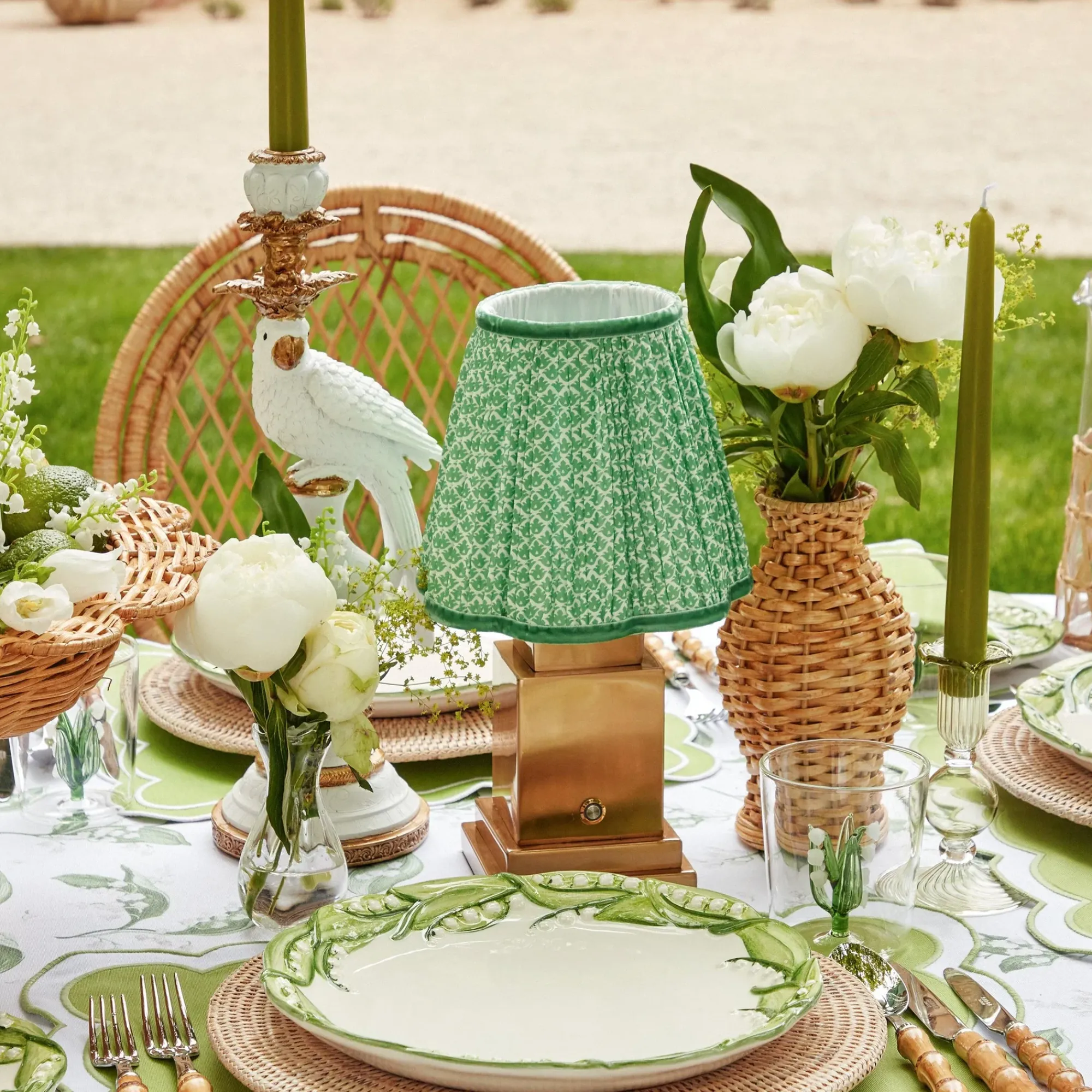 Green Lotus Lampshade|Mrs. Alice Discount