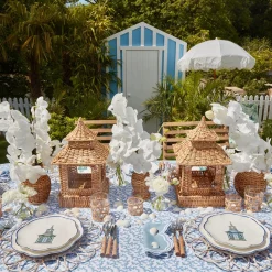 Green Scalloped Pagoda Starter Plate|Mrs. Alice Best