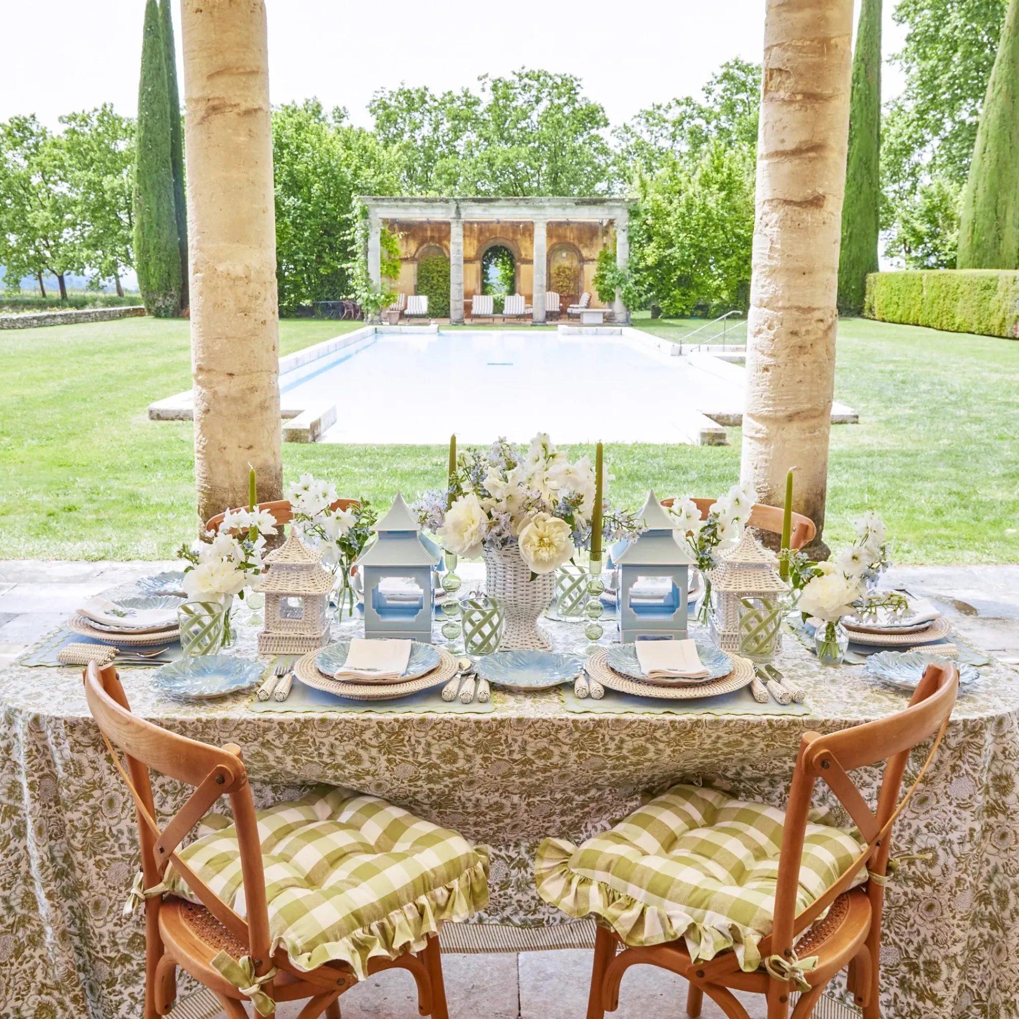 Green Swirl Outdoor Glasses (Set Of 6)|Mrs. Alice Sale