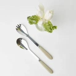 Grey Horn Salad Servers|Mrs. Alice Online