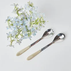 Grey Horn Salad Servers|Mrs. Alice Hot