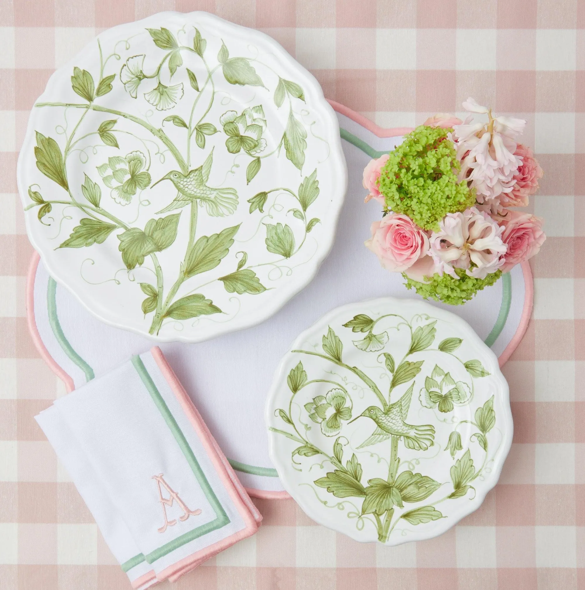 Hand Painted Hummingbird Dinner Plate|Mrs. Alice Hot