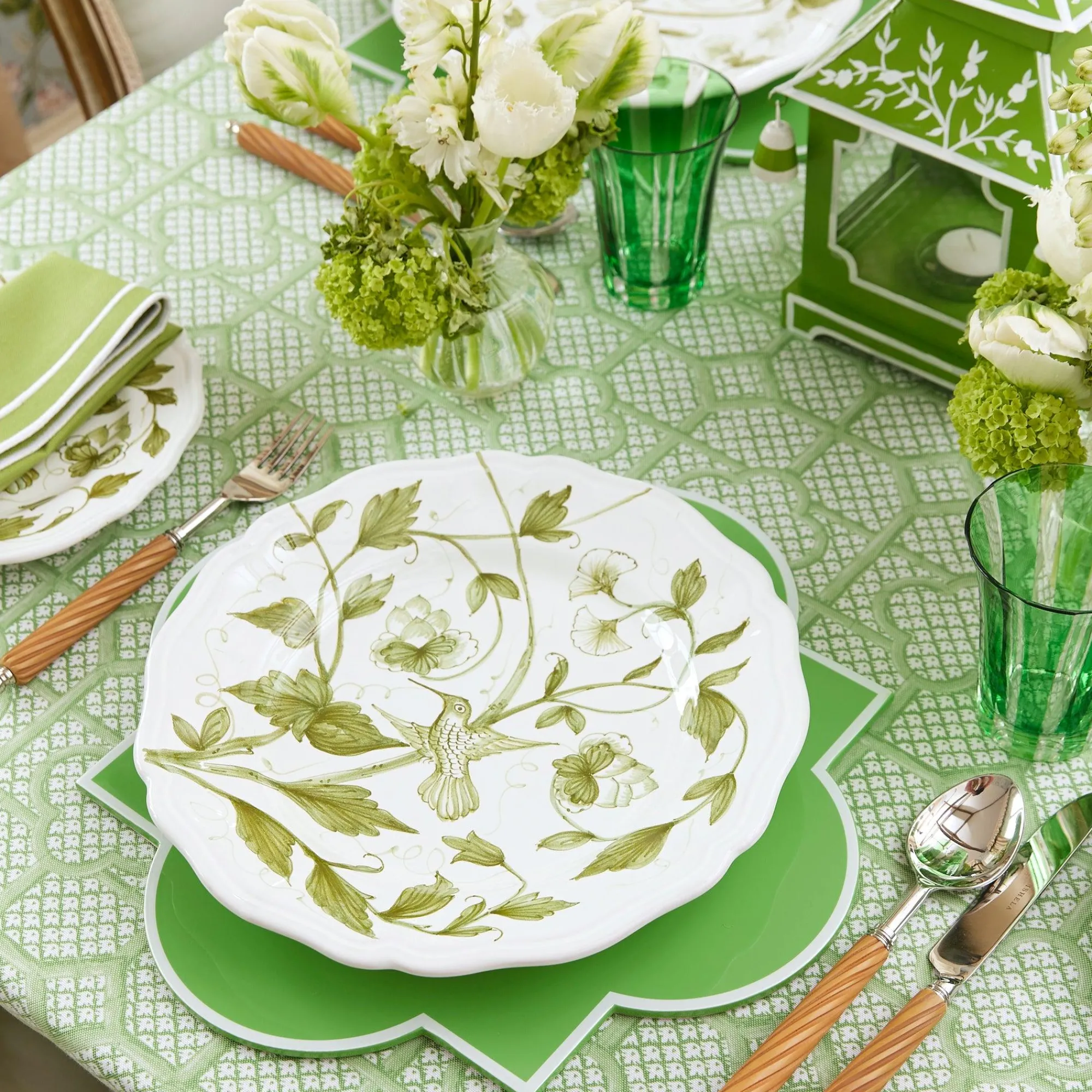 Hand Painted Hummingbird Dinner Plate|Mrs. Alice Hot