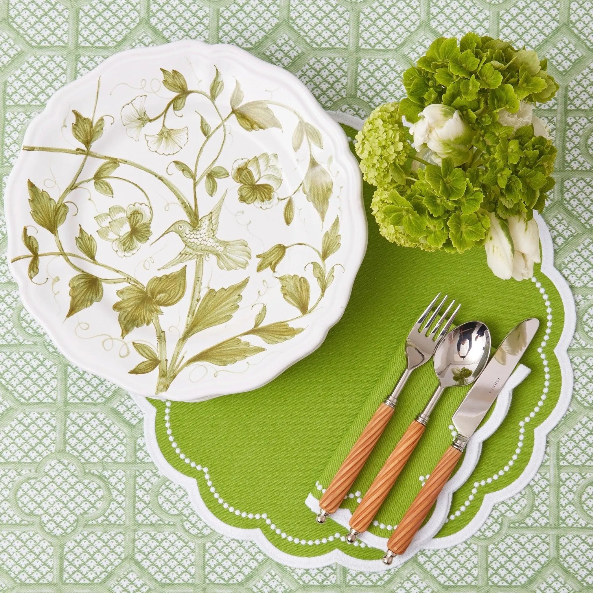 Hand Painted Hummingbird Dinner Plate|Mrs. Alice Hot