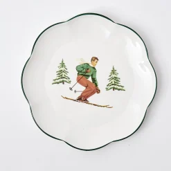 Heidi & Hans Skier Dinner Plate (Set Of 4)|Mrs. Alice