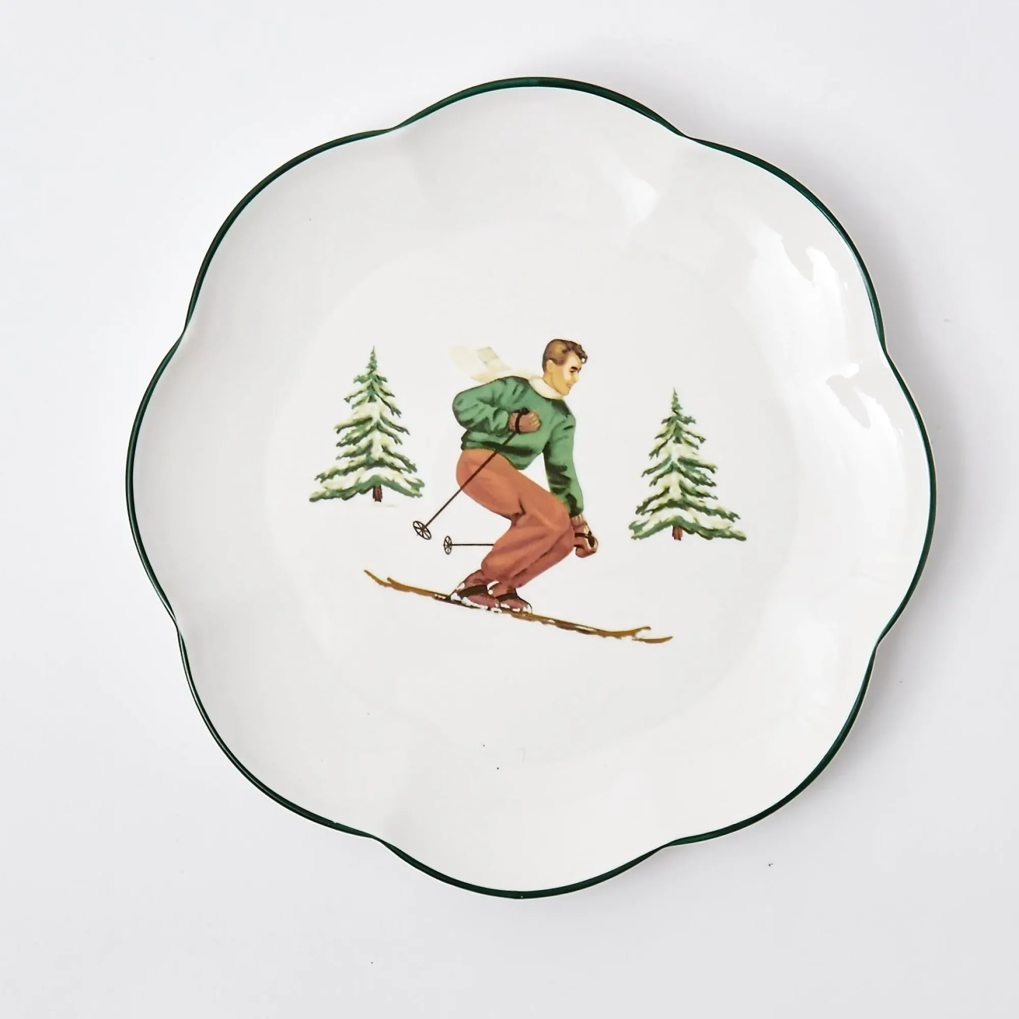 Heidi & Hans Skier Dinner Plate (Set Of 4)|Mrs. Alice Discount