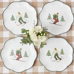 Heidi & Hans Skier Dinner Plate (Set Of 4)|Mrs. Alice Discount