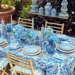 Hobnail Navy Glasses & Jug Set|Mrs. Alice Best