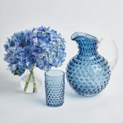Hobnail Navy Jug|Mrs. Alice Hot
