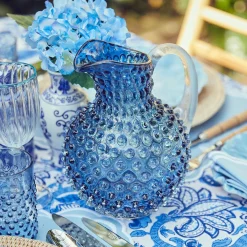 Hobnail Navy Jug|Mrs. Alice Hot