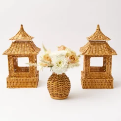 Honey Rattan Pagoda Lantern|Mrs. Alice New
