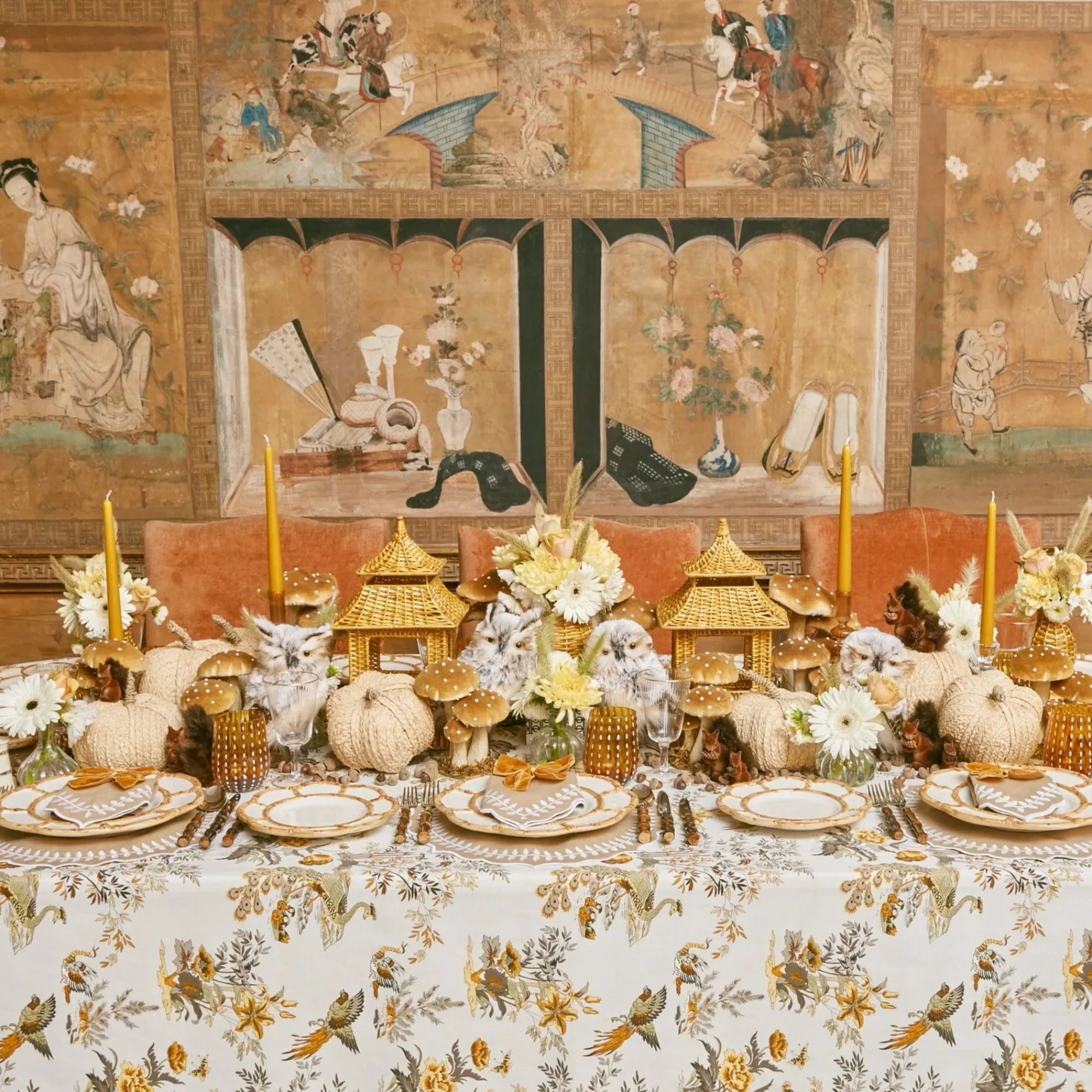 Honey Rattan Pagoda Lantern|Mrs. Alice Discount