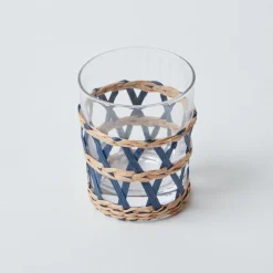 Ink Raffia Water Glasses (Set Of 4)|Mrs. Alice