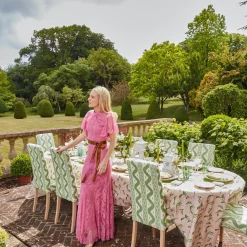 Isla Green & Pink Placemats & Napkins (Set Of 4)|Mrs. Alice New