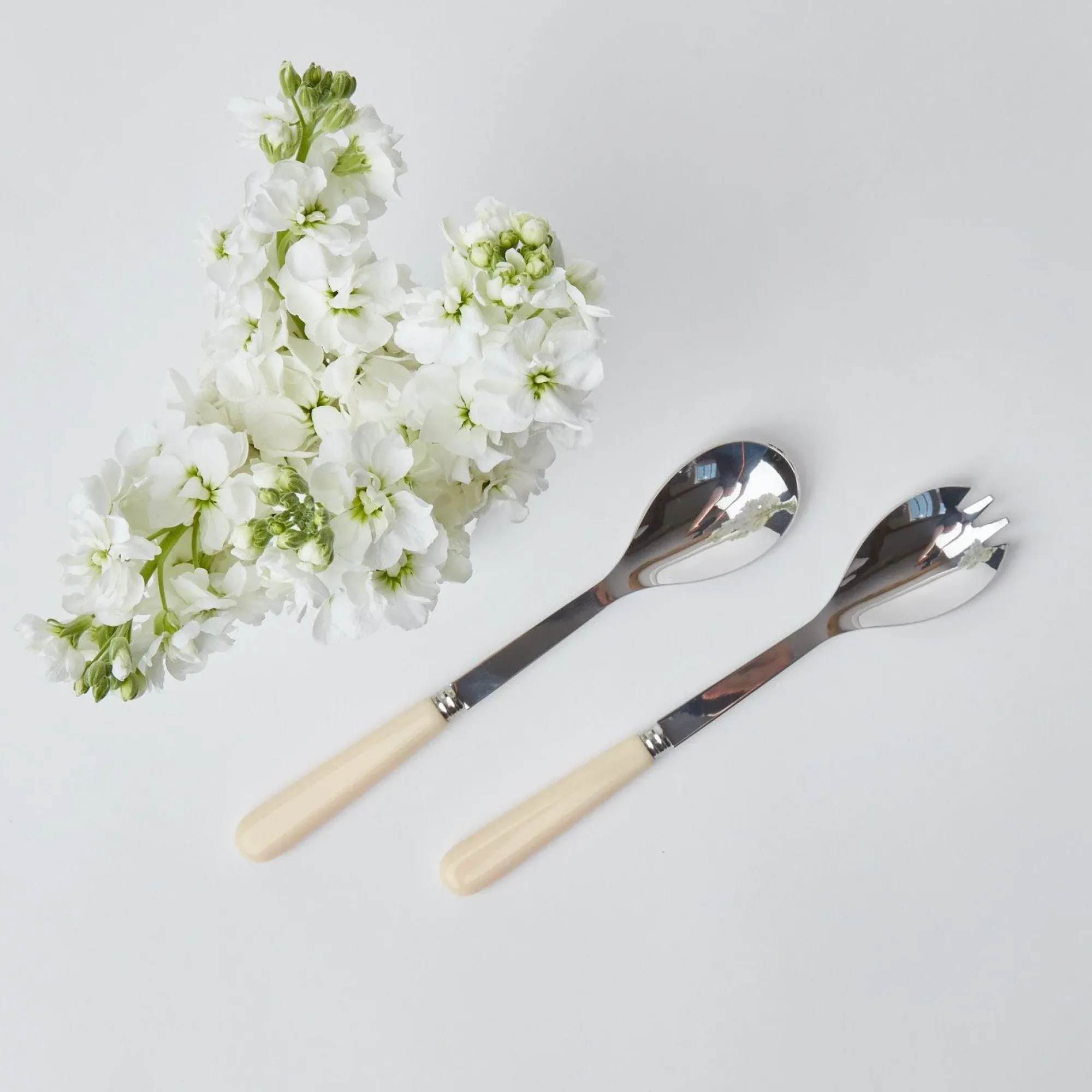 Ivory Salad Servers|Mrs. Alice Hot