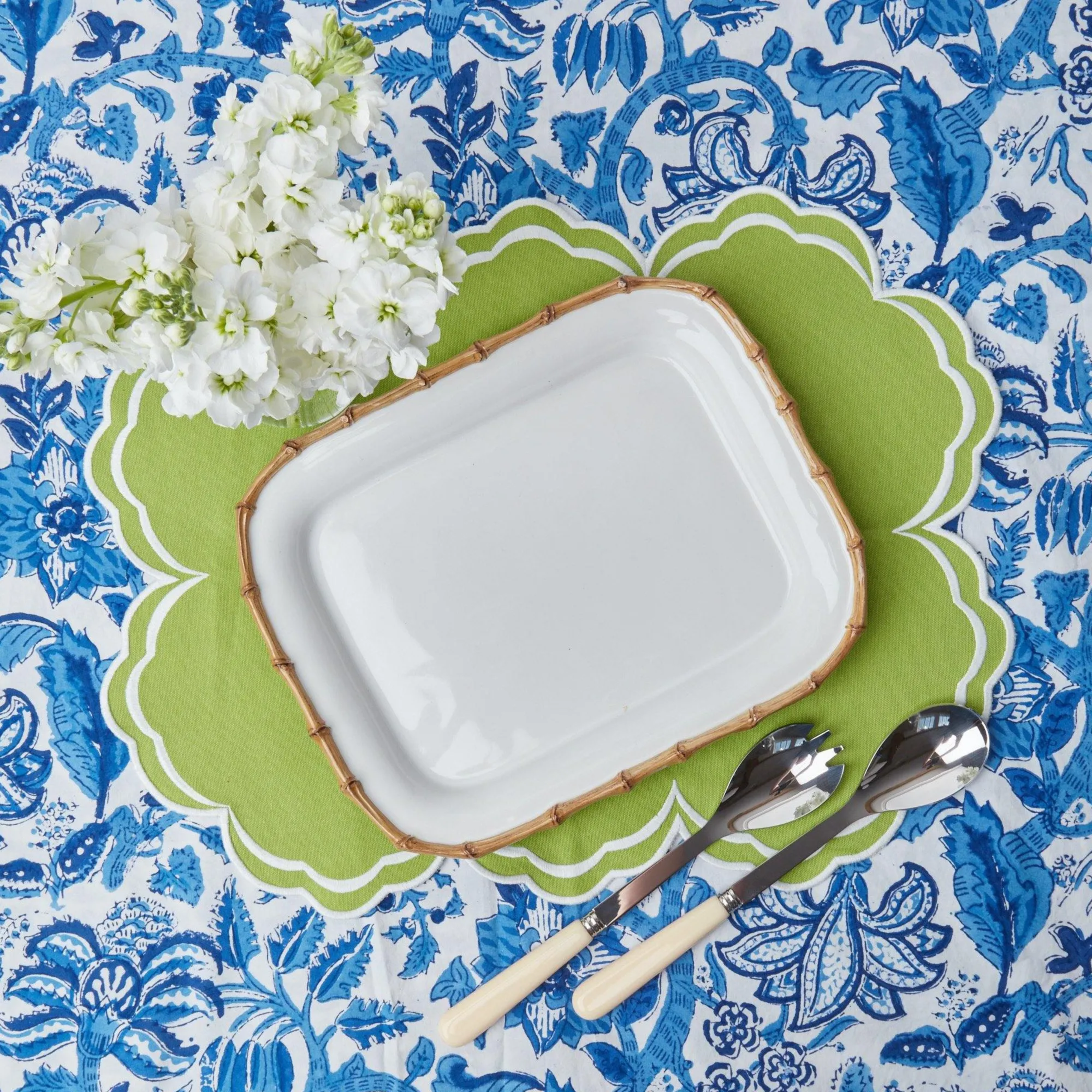 Ivory Salad Servers|Mrs. Alice Hot