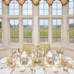 Joy Gold Fluted Candle Holder (Pair)|Mrs. Alice Sale