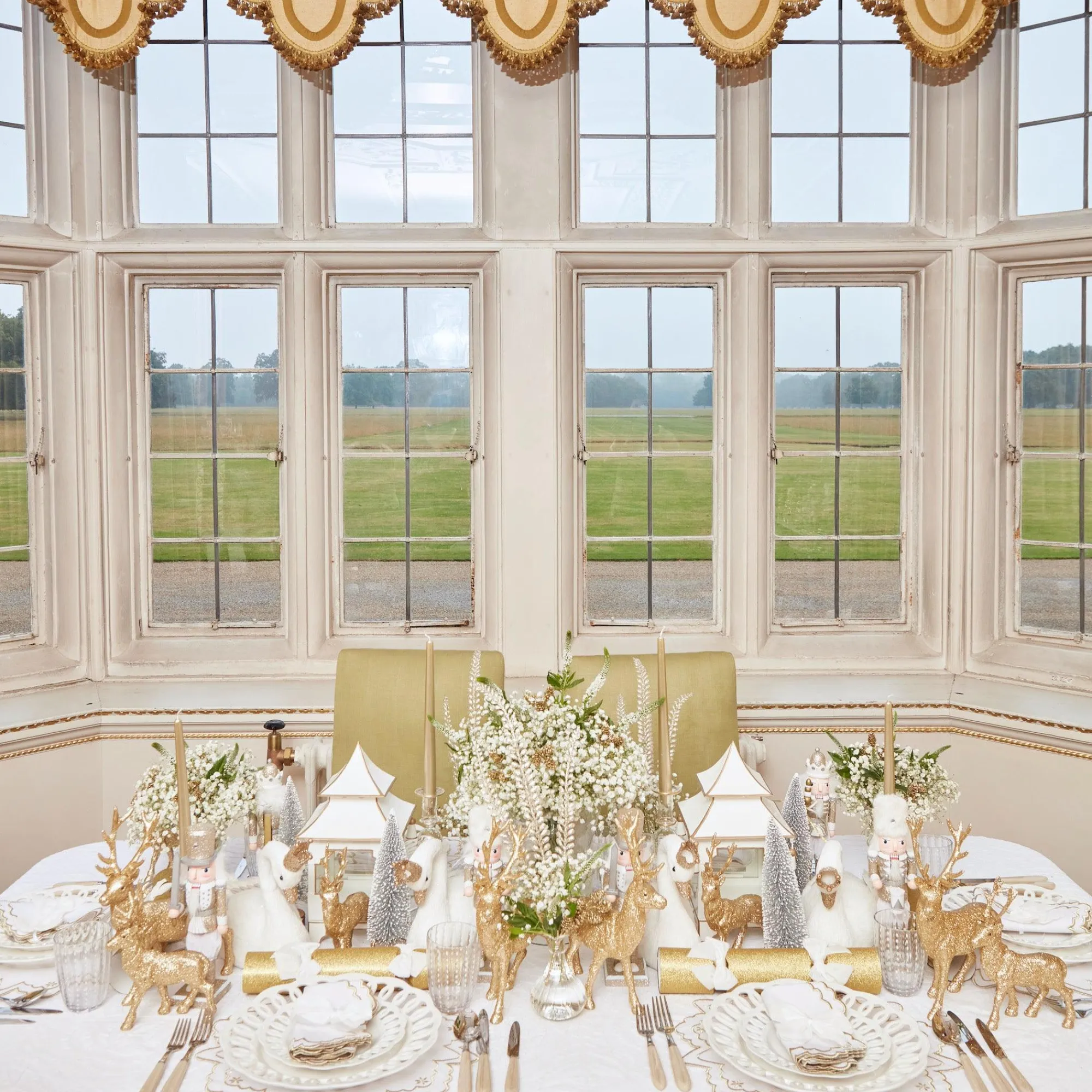 Joy Gold Fluted Candle Holder (Pair)|Mrs. Alice Sale