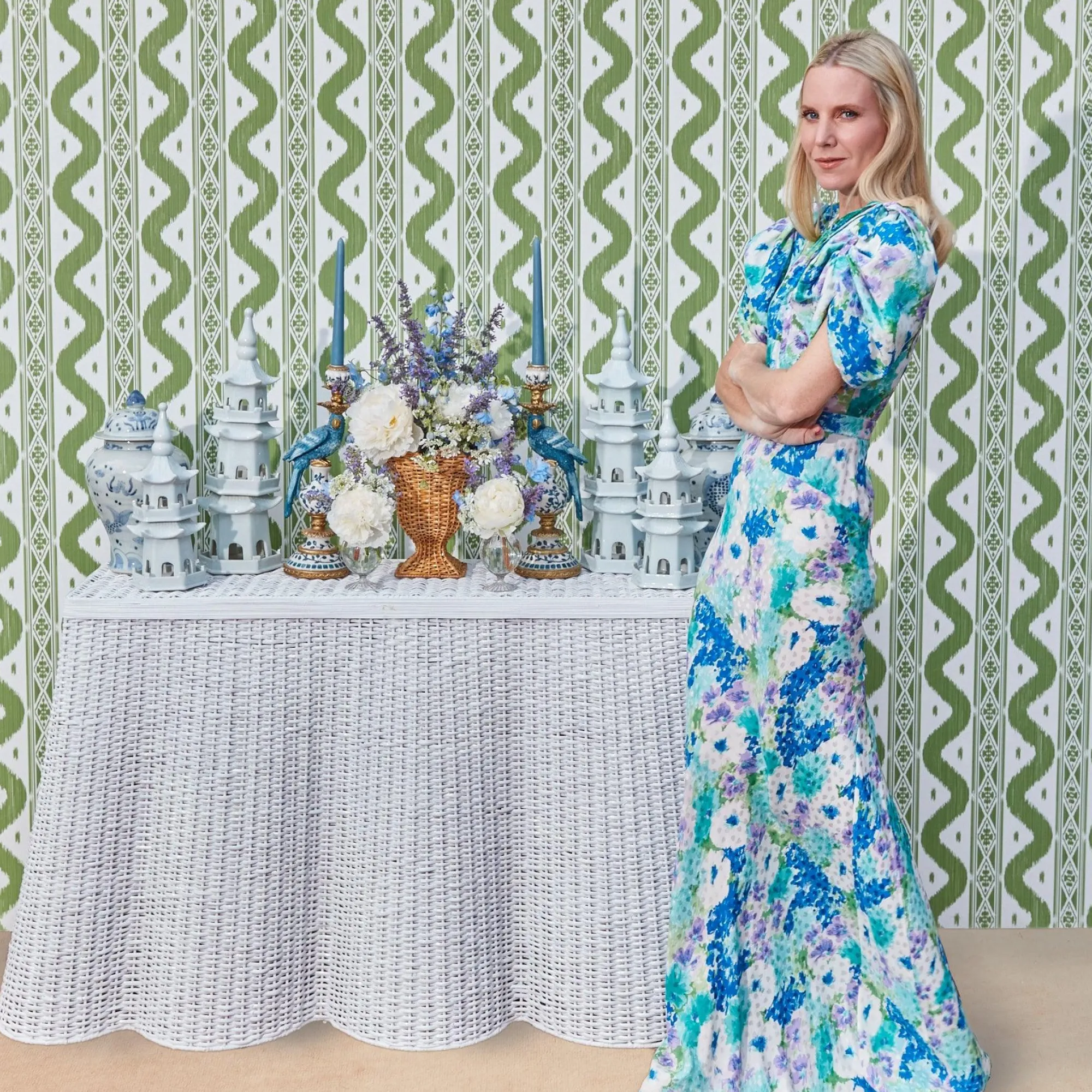 Large White Porcelain Pagodas (Pair)|Mrs. Alice Best