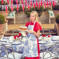 Lilibet Toile Frilled Apron|Mrs. Alice Hot