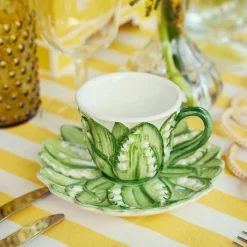 Lily Of The Valley Espresso Cup & Saucer|Mrs. Alice Outlet