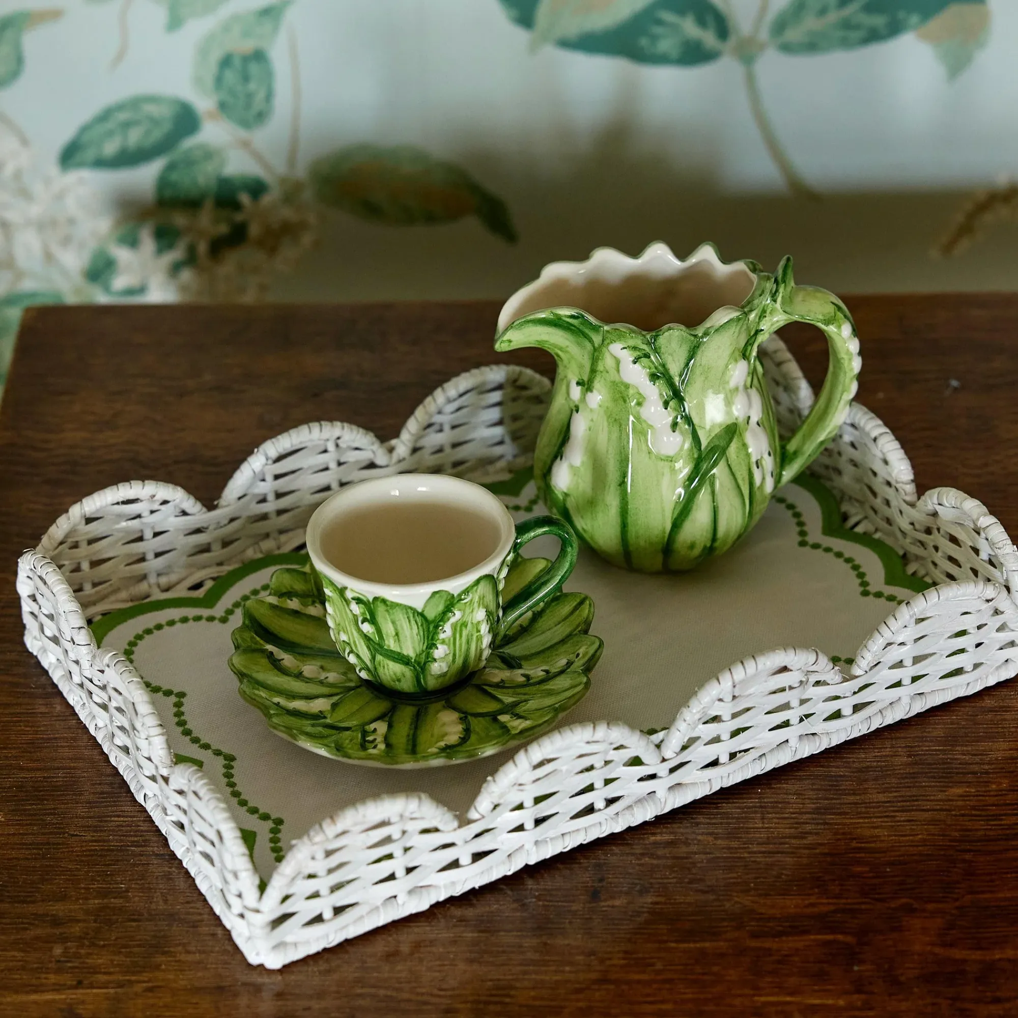 Lily Of The Valley Espresso Cup & Saucer|Mrs. Alice Outlet